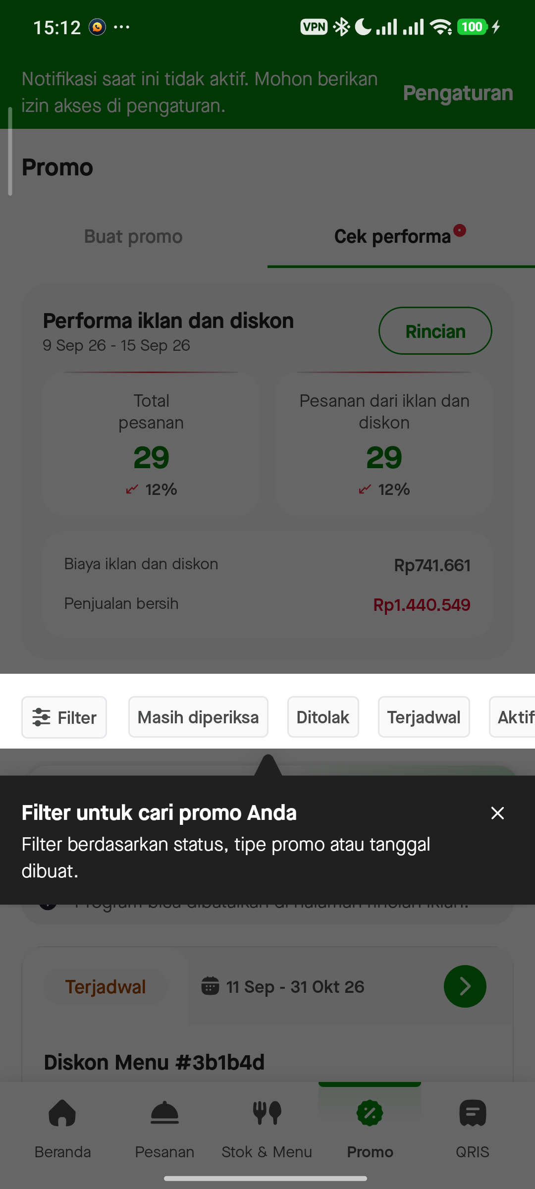Analitik Performa Tab