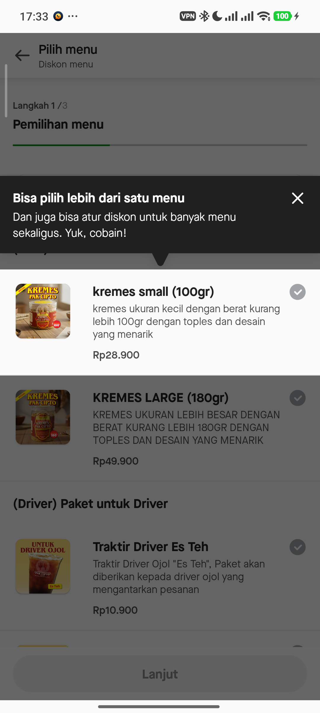 3 Langkah Pembuatan Diskon Menu GoBiz