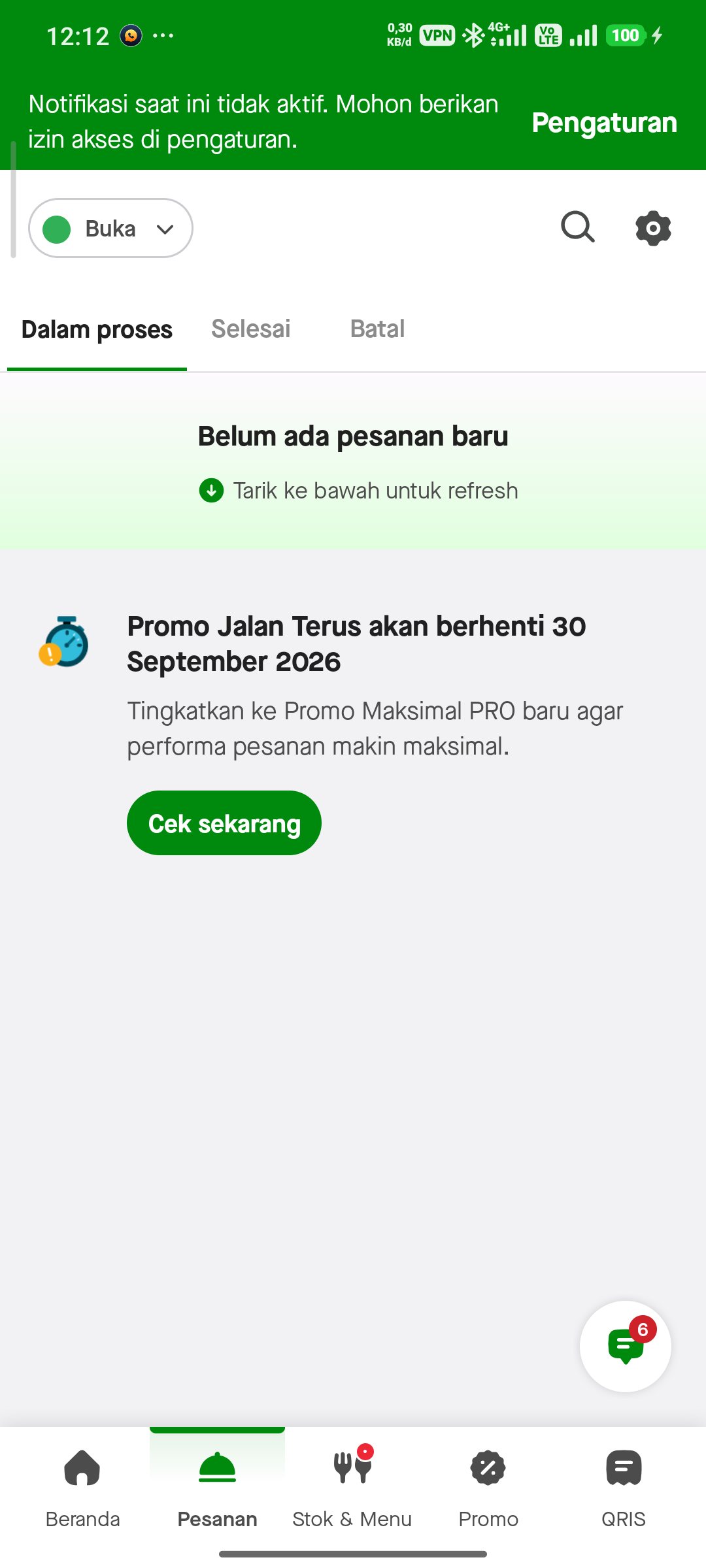 Manajemen Pesanan GoFood
