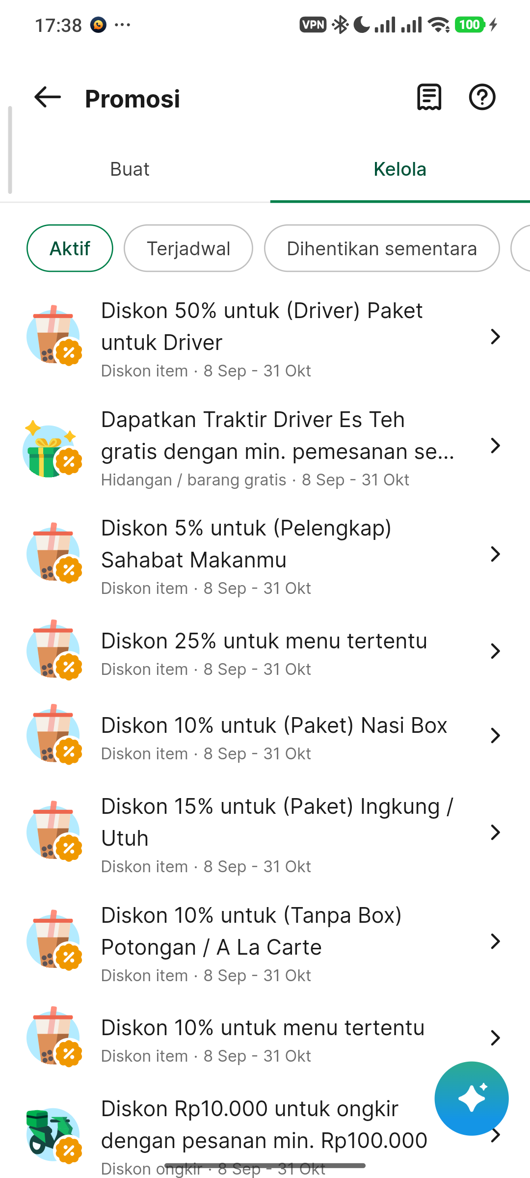 Daftar 9 Promosi Aktif GrabMerchant
