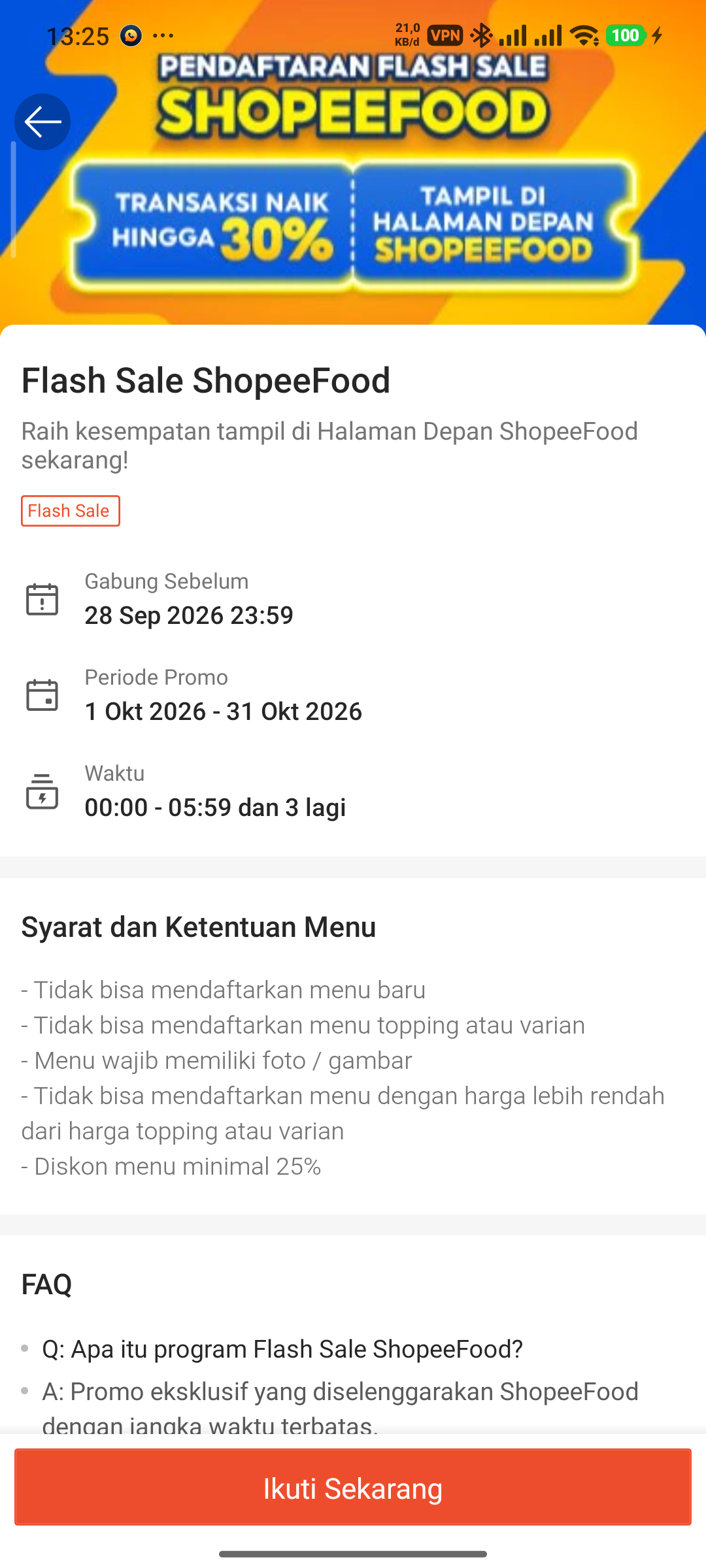 Hub Flash Sale ShopeeFood Live