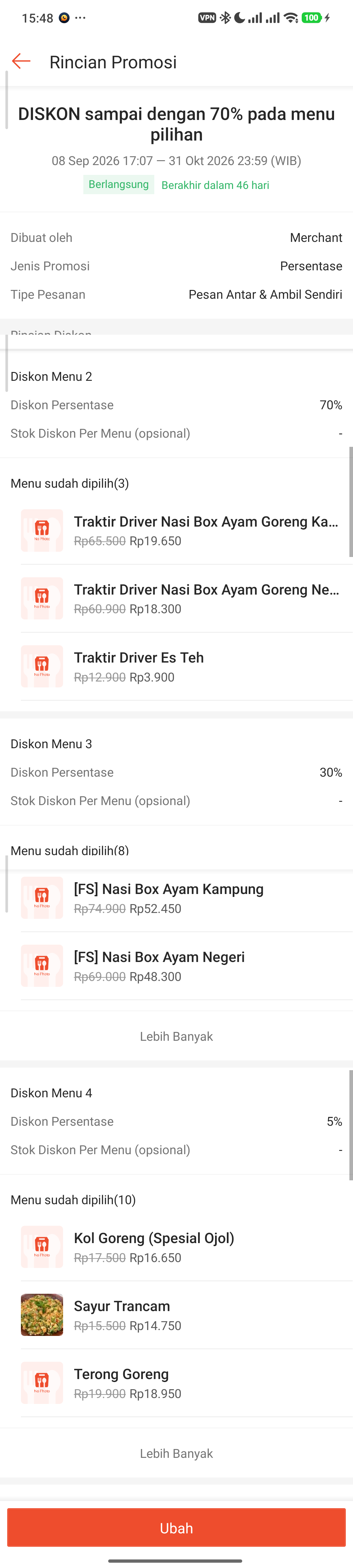 Rincian 4 Tier Promosi ShopeeFood