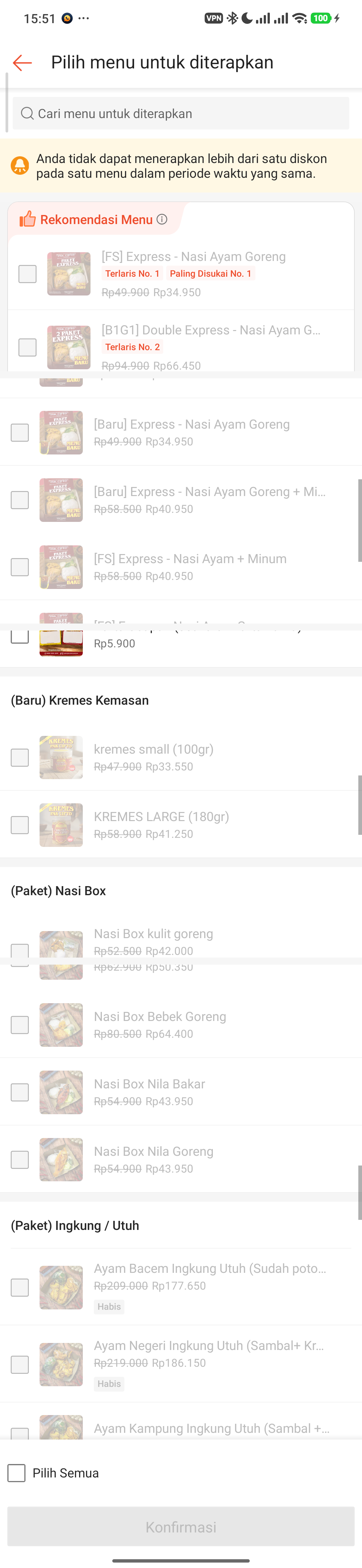 Katalog Pemilihan Menu ShopeeFood