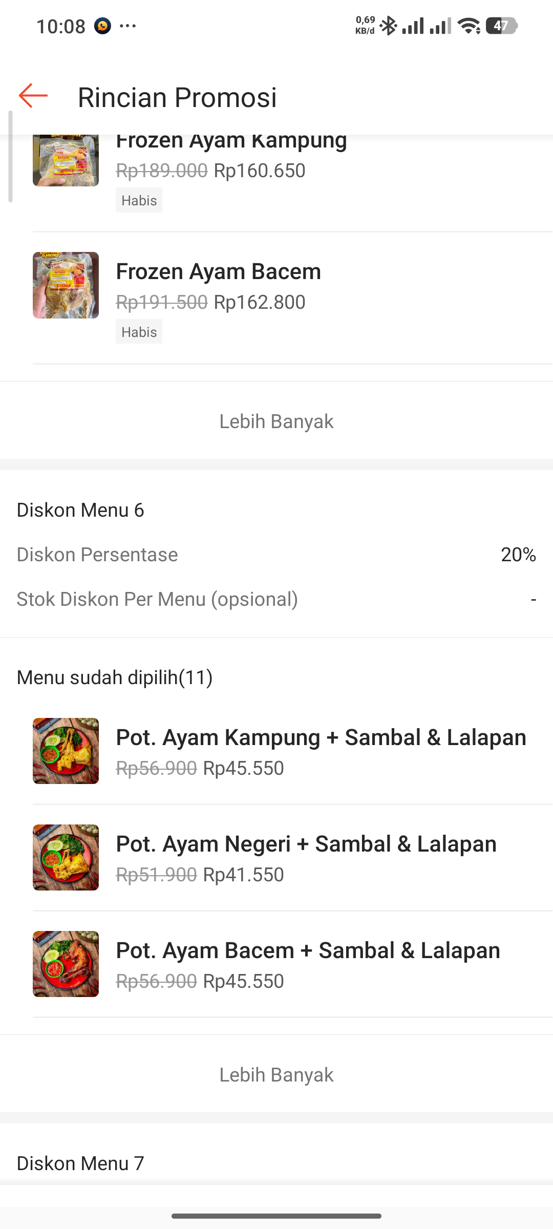 Header Info Riwayat Promo